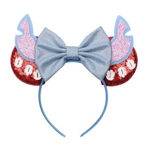 2021 new Girls Sequin Bow hair accessories Mouse ears princess headbands Children Sticks Baby kids Halloween Christmas cosplay hoop