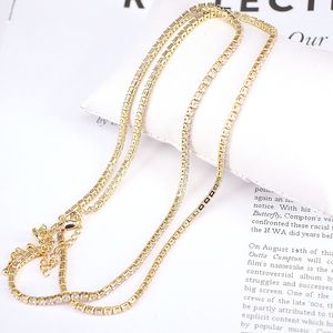 6Pcs 5mm gold chain tennis necklace fashion jewelry iced out unisex with Crystal Zircon chocker chain X0509