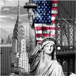 Вышивка Полный дисплей Статуя Свобода Фотографии со стразами Алмазная живопись Нью-Йорк Домашнее украшение