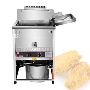 Ticari kızartma makinesi paslanmaz çelik dikey fritöz küçük sarı croaker top bahar rulolar patates kızartması üreticisi