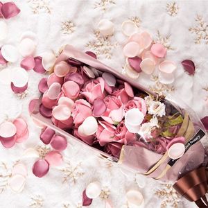 Dekoratif Çiçekler Çelenkler 200 adet Simüle Ipek Gül Yaprakları Renkli Gerçekçi Yumuşak Yapay Petal Kek Tatlı Süsleme Için Düğün Tabl
