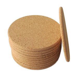 Classic Round Rain Cork Roachers Деревянная Чашка Коврик Питьевые Настольные Настольные Кофе Чашки Чашки Коврики Главная Кухня Бар Инструменты Настраиваемый Логотип DBC BH2781