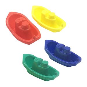 Baby Bath Brinquedos 4 Pcs Crianças Pequenos Barcos Brinquedo Plástico Divertido Bath Brinquedos Presente Bebê Presente Childrens Banheira Flutuante Navio Crianças Barcos de Praia Brinquedos H1015