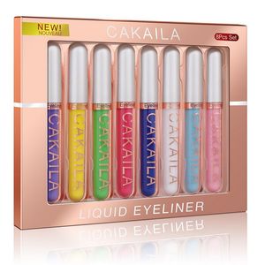 CAKAILA waterproof lasting liquid eyeliner cream 8 pcs/kit 0.08oz*8 three colors style option eye makeup set