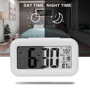 LED Digital Despertador Relógio Eletrônico Relógio Smart Mudo Retroiluminado Temperatura Calendário Snooze Função Despertador RRD6922