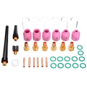 40pcs/Lot TIG Welding Kit Torch Collet Gas Lens Pyrex Glass Cup Practical Accessories for WP-9/20/25