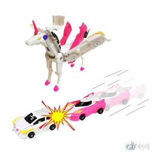 Hello Carbot Unicorn Mirinae Prime Series Transformation Action Figure Robot Vehicle Car Toy Home Ornaments Christmas Decoration 211015