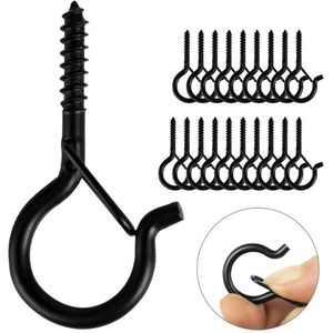 Kancalar Raylar 20 PCS Q Hanger Ağır Derecilik Vidası Çoklu Kullanımlar String Hafif Saksı Bahçe Bahçesi Yard Veranda Mutfak Süsleme Aracı Kanca Seti