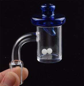 Acessórios para fumar de fundo de 4 mm de espessura Quartzo Banger Nail Terp Dab Pérolas Bolas de vidro UFO Colored Carb Cap Para plataformas de petróleo bongs