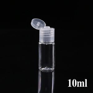 10 мл ПЭТ пластиковая бутылка с флип-шапкой прозрачной круглой формы бутылки для макияжа жидкости одноразовый дезинфицирующий гель