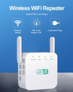 20% OFF 300MBPS Repetidor de Wi-Fi 2.4GHz Roteadores Extensores de Extensores Wireles-Repetidor Amplificador Signal Booster 3 Antena Expanquidor de Changa Antena Youpin High