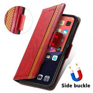 Чехлы для телефонов для Samsung iPhone Card Wallet Flip Holster Fall Protection Cover Кожаная противоскользящая поверхность магнитную флипкулет складной кронштейн 6 цветов Высокое качество