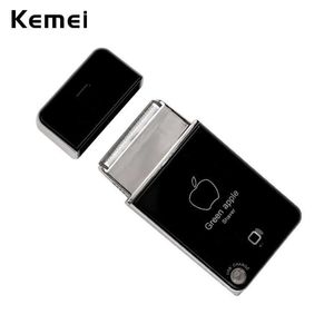 Kemei Elektrikli Tıraş Makinesi Mini USB Tıraş Makinesi Şarj Akülü Bıyık Barbeadores Taşınabilir Erkek Sakal Düzeltici 40D P0817