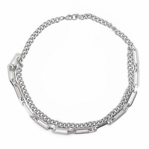Нишеский стиль дизайна простые и высококачественные двухслойные цепные ожерелье Titanium Steel All-Match не исчезают прилив