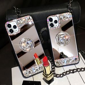 Роскошные Bling Diamond Ring Const Cand Face 3D Acrylic SunJolly TPU PC задняя крышка для iPhone 13 Mini 12 11 Pro Max 8 7 6 6s Plus SE2 Samsung S21 Ultra A22 5G A31 A21S A51 A71