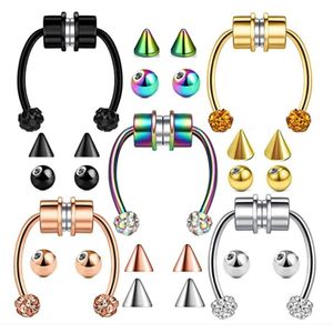 Non-Puncture Body Piercing Jewels Magnetic Nose Ring Septum Rings For Men and Women
