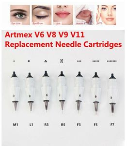 PMU Permanente Substituição Agulha Cartuchos Tatuagem Agulhas Dicas Para ArtMex V9 V8 V6 V3 V3 Semi Makeup Machine Derma Caneta