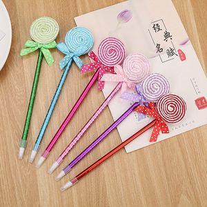 Sevimli Şeker Tarzı Lolipop Tükenmez Kalem Kawaii Ballpointpens Okul Kırtasiye Ofis Kullanımı Malzemeleri Çocuklar Hediye 0377