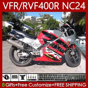 Honda RVF400R VFR400 için Vücut Kiti Parlak Kırmızı R NC24 V4 VFR400R 87-88 Karoseri 78No.41 RVF VFR 400 RVF400 R 400RR 87 88 VFR400RR VFR 400R 1987 1988 Motosiklet Peri