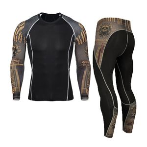 Men's Thermal Underwear Sets Compression Sport Suit Sweat Quick Drying Thermo Underwear Men Clothing Long Johns Sets 210910