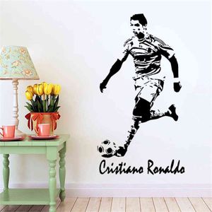 Futbolcu Duvar Çıkartması Ronaldo Futbol Aksiyon Oyuncu Adı Vinil Duvar Sticker Çocuk Odası Yatak Odası Dekorasyon Duvar Z546 211112