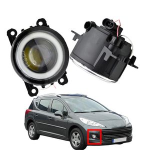 Fog Light 2 x Автомобильные аксессуары Высококачественные светодиодные фары DRL фары с для Peugeot 207 CC SW Hatchback 2006-2012