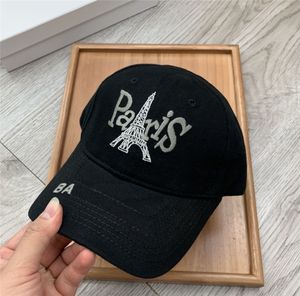 Erkek Tasarımcı Beyzbol Kapaklar Şapkalar Rahat Gömme Kapaklar Moda Paris Harfler Bayan Şapka Katı Siyah Tasarımcı Kepçe Şapka