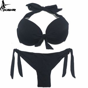 Eonar Bikini сплошной купальник Push Up Set Brazilian Cut / классические нижние купальники Sexy Plus Size Swimwear 210624