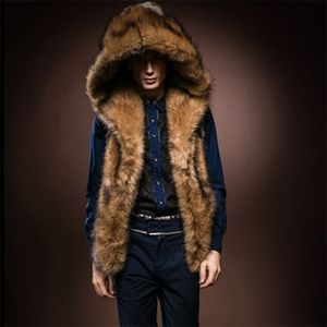 men's fur vest coat mink slim fit man 211207