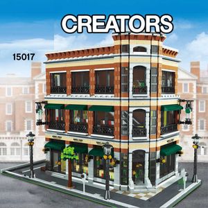 2020 New in Stock Bookstore and Star Coffee Tree House Building Blocks Bricks City Street View Toys for Kids Christmas Gifts X0902