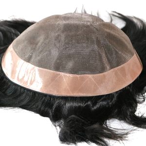 Güzel Mono Dayanıklı Erkekler Peruk Hairpieces Erkek Saç En Iyi Protez Adam Toupee Doğal Saç Değiştirme Sistemi Brezilyalı İnsan Kılı