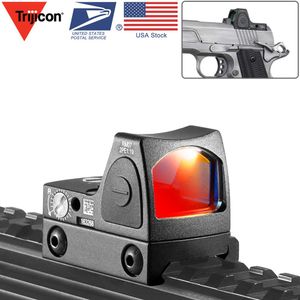 Trijicon RMR Red Dot Sight Collimator Dot Reflex Sight Scope Fit 20mm Weaver Rail for Airsoft   Hunting Rifle