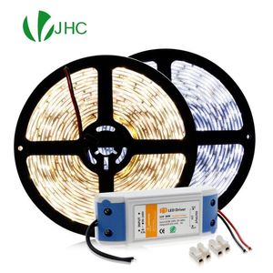 Şerit 5630 Sıcak Beyaz / Beyaz / Soğuk Beyaz 5 M 300 LEDS Kullanırılabilir Işıklar Su Geçirmez / NN Neon Bant + DC12V Güç Sürücüsü LED Şeritler