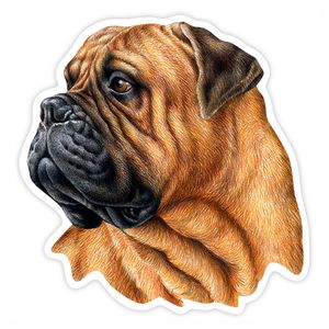 PVC-0131 # Çeşitli Boyutları Kendinden Yapışkanlı Çıkartması Bullmastiff Köpek Araba Sticker Su Geçirmez Oto Dekorları Tampon Arka Penceresinde