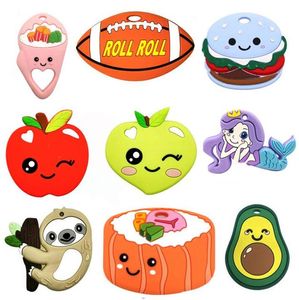 Fruit Silicone TeTher Baby Teet Weet Toys BPA Бесплатный силикагель жевать стоматологический уход У корреживания зубов подарок для младенца