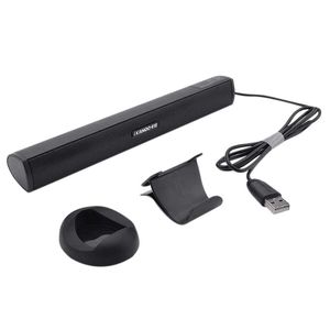 Alto-falantes portáteis Ikanoo para laptop Subwoofer Soundbar Soundbar compatível com TV de pc pequeno e com fio mini bar preto