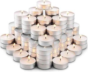 50 adet Adalet Mum Kokusuz Çay Işıkları Mumlar Toplu Beyaz Dumansız Dökümlü Uzun Ömürlü Mumlar Küçük Mini Tealight H1222 H12