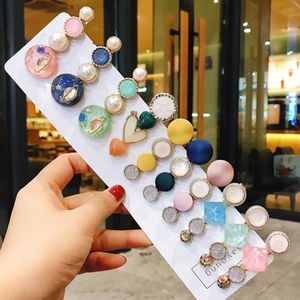 Клипы для волос Barrettes Макарон Жемчужный Клип Девочки Девушки Snap Barrette Stick Hairpin Accessories для женщин