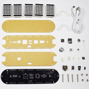 Zamanlayıcılar F2TB DS3231 Çok Fonksiyonlu Çalar Saat LED Dot Matrix Animasyon Efektleri DIY Kit Hediyeler