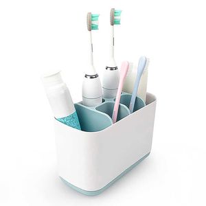 Diş Fırçası Tutucu Elektrikli Diş Fırçası Diş Macunu Standı Makyaj Kılıfı Tıraş Organizatör Banyo Aksesuarları 210709