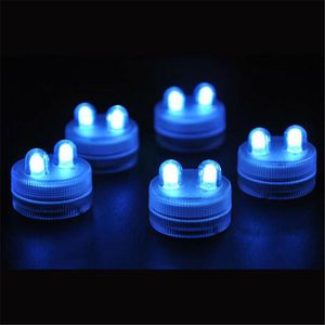Dizeleri Süper Parlak 2 LED Dalgıç Batarya Kumandalı Çay Işık (100 Paket) Mavi-Düğün, Çiçek Düzenleme, Buz Kovası, Parti
