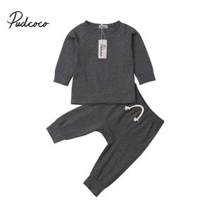 Pudcoco Erkek Bebek Kız Yumuşak Pamuk Pijama Giysileri Set Pijama Gecelikler Kıyafet Yenidoğan Bebek Çocuk Bez Çocuk Giyim G1023 Için