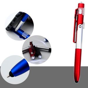 Ballpoint Pens 1 шт. Многофункциональная игрушечная ручка Pen Four-One складной светло-подсветки для мобильного телефона Светодиодный конденсаторный шар для ребенка подарок