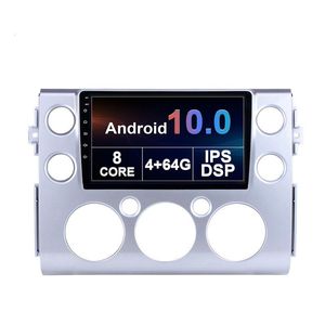 Автомобильный DVD Radio Player Autoradio для Toyota FJ Cruiser 2007-2013 Android 10.0 4 + 64 ГБ ОЗУ ROM Стерео Головной модуль поддержки Carplay TPMS DVR OBD II