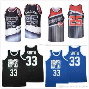 NCAA Dikişli Film Basketbol Formaları 25 Penny Hardaway Altrenate 33 Rock N Jock Smith Jersey Mens Mavi Hayran Gömlek Satışa İyi Kalite