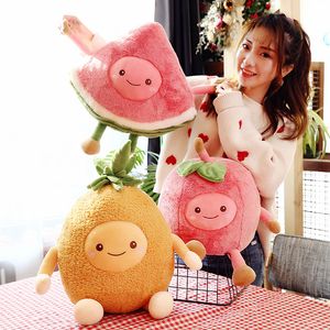 Watermelon Slice Peach Pineapple Plush Doll Fruits Stuffed Toy Decorative Sofa Chair Bed Throw Pillow Plush Plants Gifts C3