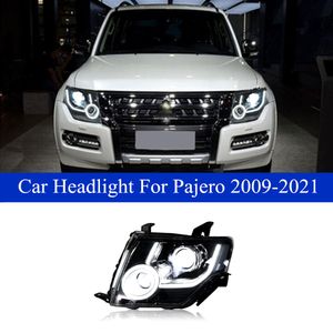 Pajero V93 V95 için Araba LED Kafa Işık Far Montaj V97 DRL DRL Dönüş Sinyali Yüksek / Düşük Işın Far 2009-2021