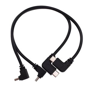 Câbles de données adaptateur OTG à 90 degrés Type C vers connecteur mâle Mini USB 5 broches Conveter