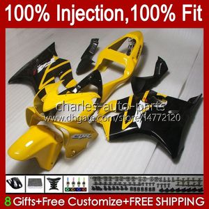 Honda CBR 600 FS CC 600F4I CBR600 F4I 01 02 03 CBR600 F4I 01 02 CBR600F4I F4 I 600CC 2001 2002 2003 CBR600FS Stok Sarı 01-03 OEM Vücut Kiti için Enjeksiyon Kalıbı Perileri