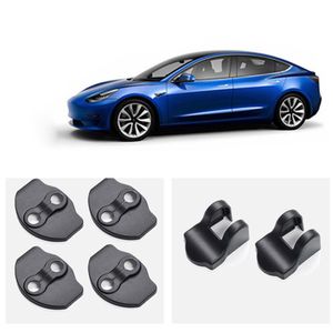 Tesla Model 3 Araba Kapı Kilidi Kapağı ABS Koruma Kapakları Kapı Paslanmaz Stoper Kapakları Model3 Aksesuarları Kapakları